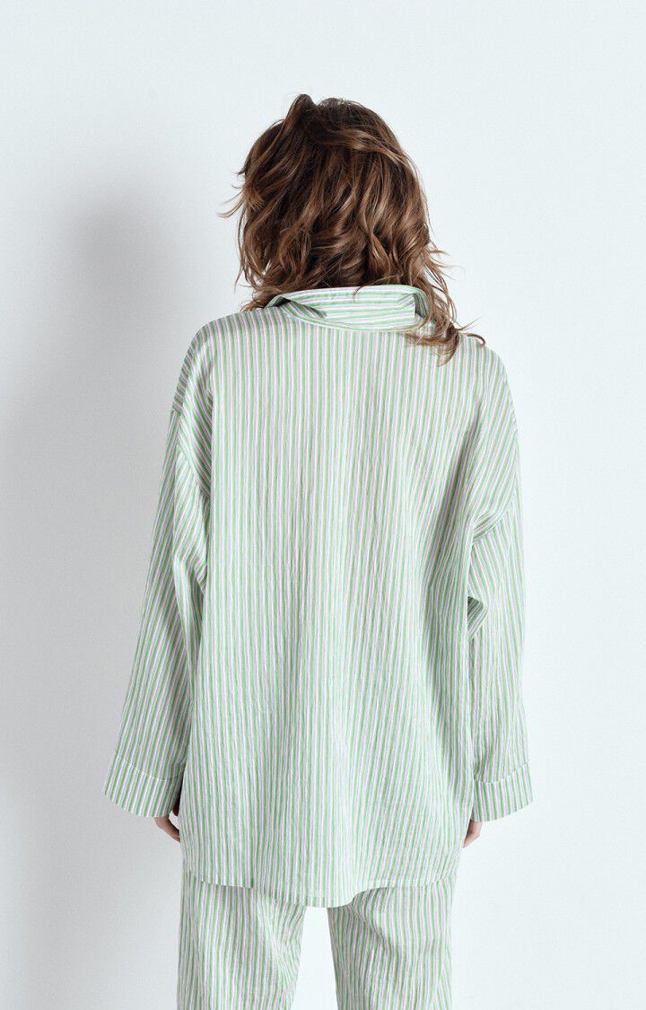 Women's shirt Zivow - PRAIRIE STRIPES 52 Long sleeve Green - E25