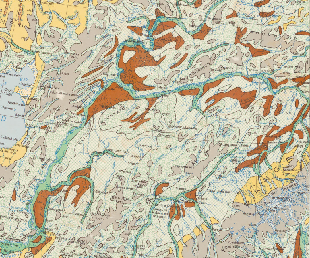 Vegetation Terrain Study of Alaska, 1960 – American Map Store