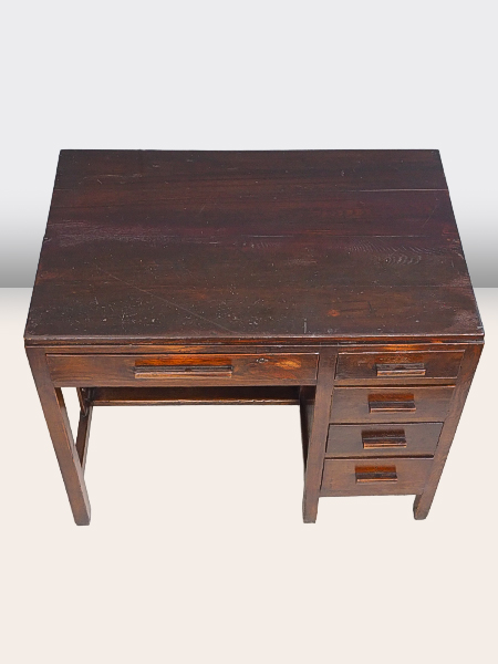 古い片袖机 山本商店購入 楢材<br>時代片袖机 | アンティーク山本商店