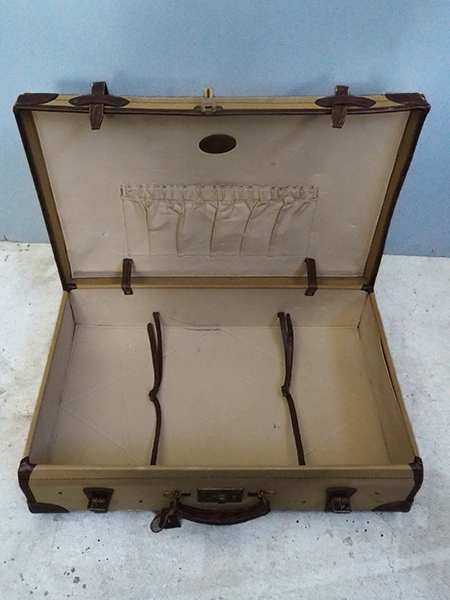 ヴィンテージ　トランク　ネイビー　鍵付き ENGLAND antique REVELATION Trunk イギリスアンティーク トランク