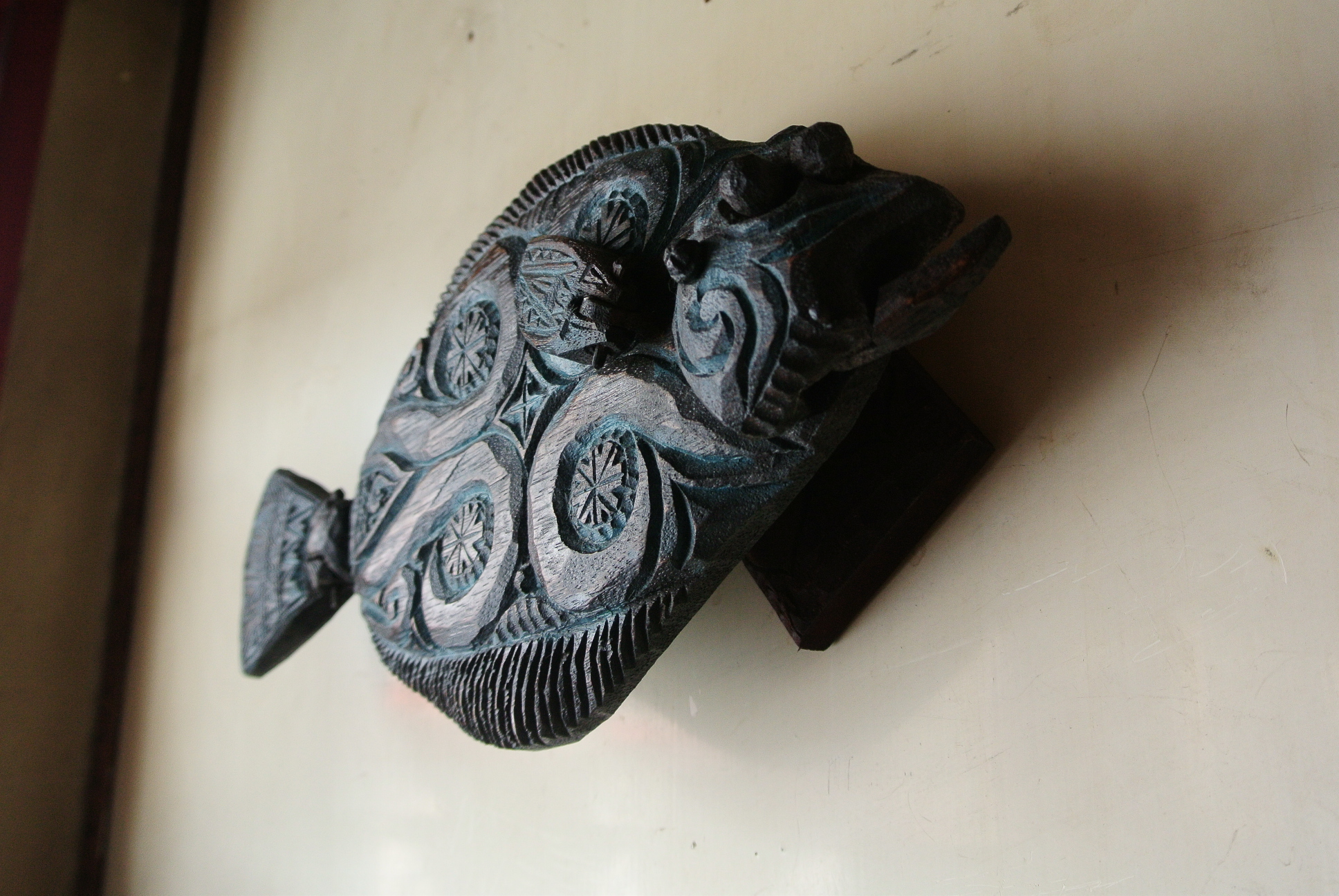 阿部紀男 かれい 木彫 - アンティーク雑貨・古道具の札幌 アンティーク