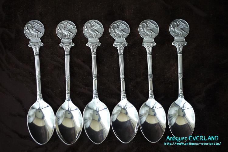 純銀 シルバー フェニックス 火の鳥 不死鳥 スプーン 6本組 オリジナル