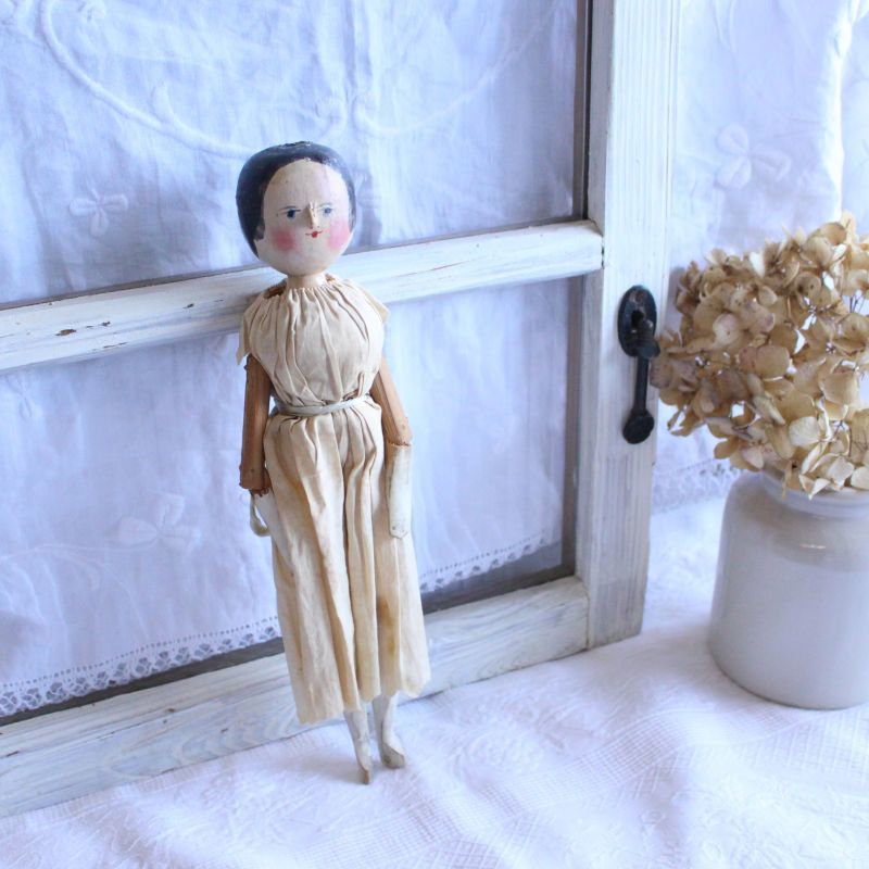 wooden peg doll RN09021806/Wooden Doll/ウッデンドール-/Antique