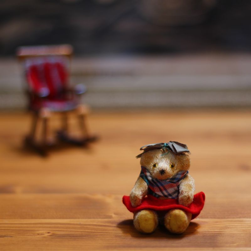 グラスアイの小さなテディベア/Antique Teddybear/ぬいぐるみ-/Antique