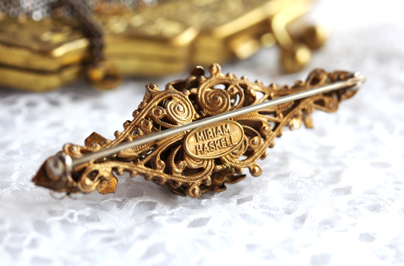 ミリアム・ハスケル バー型ブローチ - Antiques Violetta