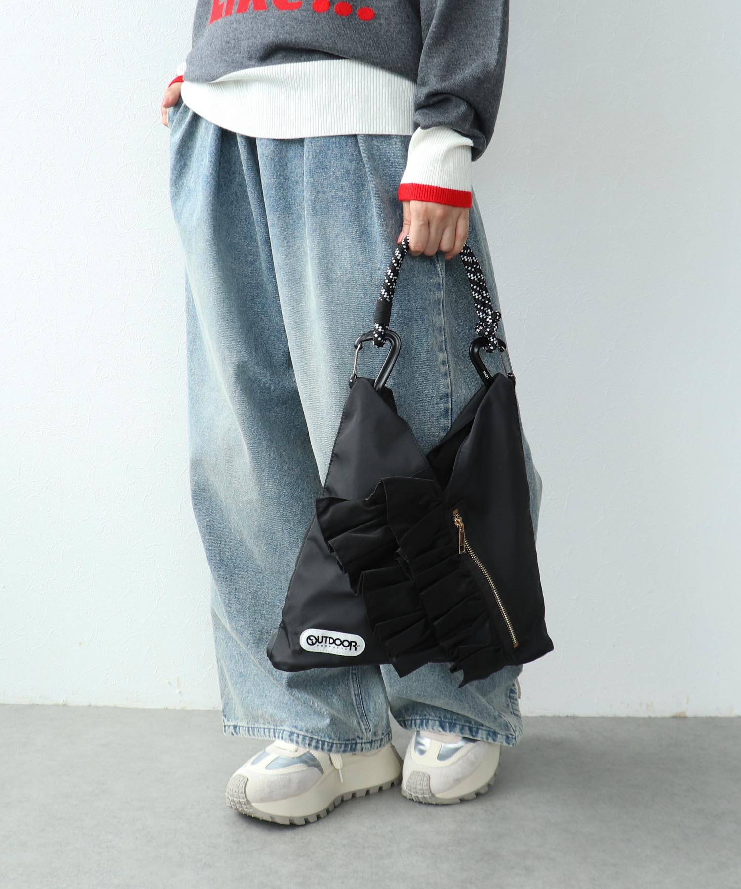 RISLEY×OUTDOOR PRODUCTS】miniトライアングルフリルバッグ | AND ON