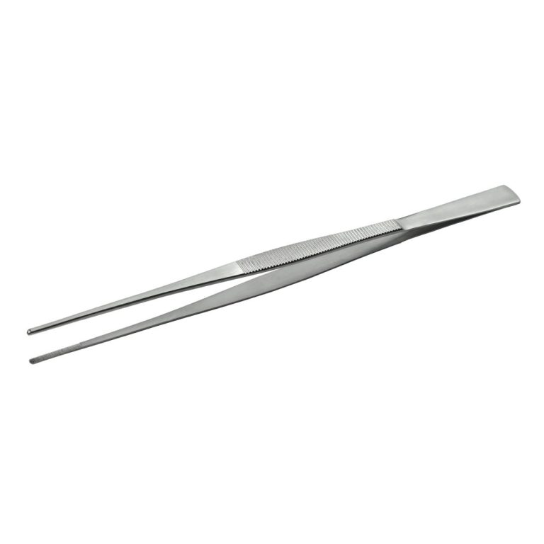 ステンレスピンセット ロング300mm 先曲（先端ギザ） | ANEXブランド