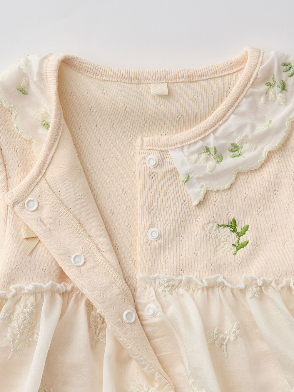 Little s.t. by s.t.closet】すずらん刺繍カバーオール | ロンパース