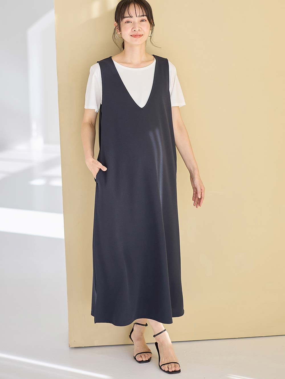 ママの声から生まれたジャンパースカート+授乳トップスセット