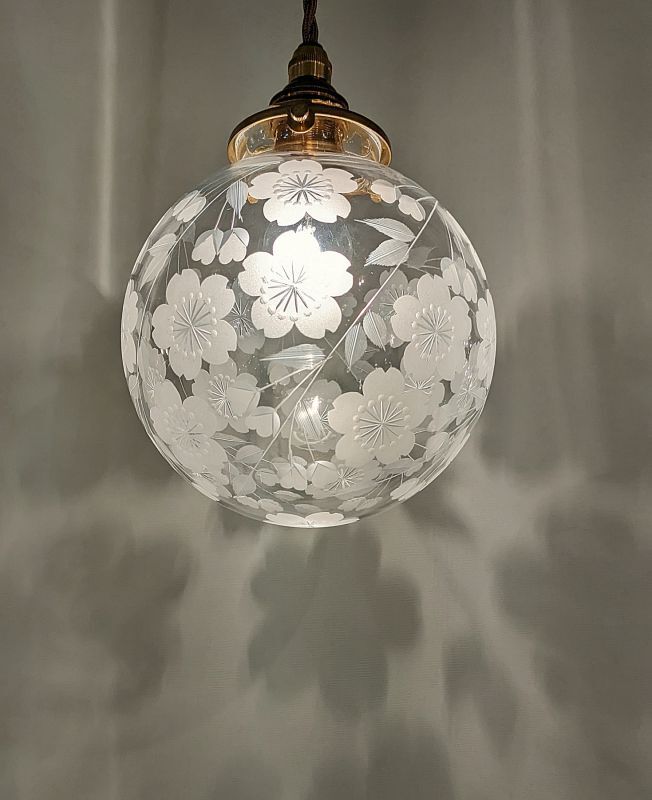 限定品 桜切子138ペンダントライト 藤本幸治 アトリエ Ansan