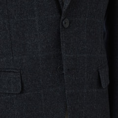 日本製生地 尾州ウールジャケット 紺格子柄 LES MUES【AOKI公式通販】