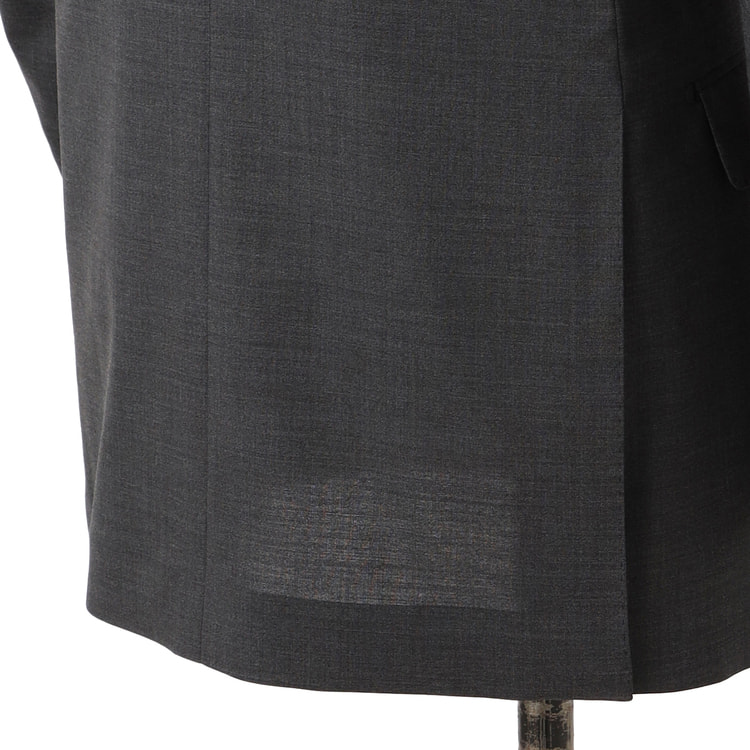 アウトレット】リサイクル素材使用 ストレッチダブルスーツ グレー LES