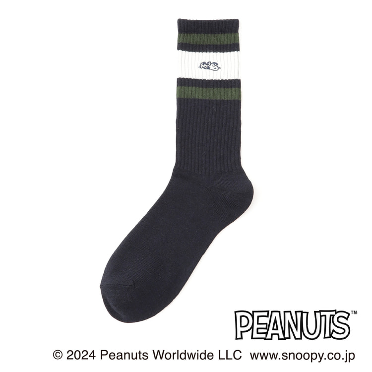 AOKI＆PEANUTSコラボ 25-27cm スヌーピーソックスM寸2足組【AOKI公式通販】