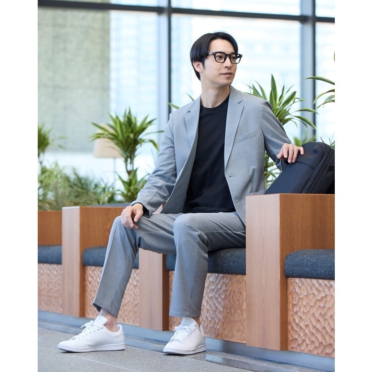 パジャマスーツ】エアクール ジャガードジャージージャケット グレー