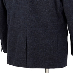 SizeMAX】ノンアイロン スーパーストレッチ シアサッカージャケット 紺