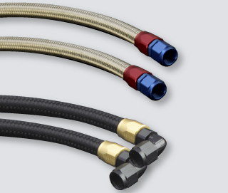 ラウンドオイルクーラーホースセット (上廻し前) ブラック仕様 #8 9