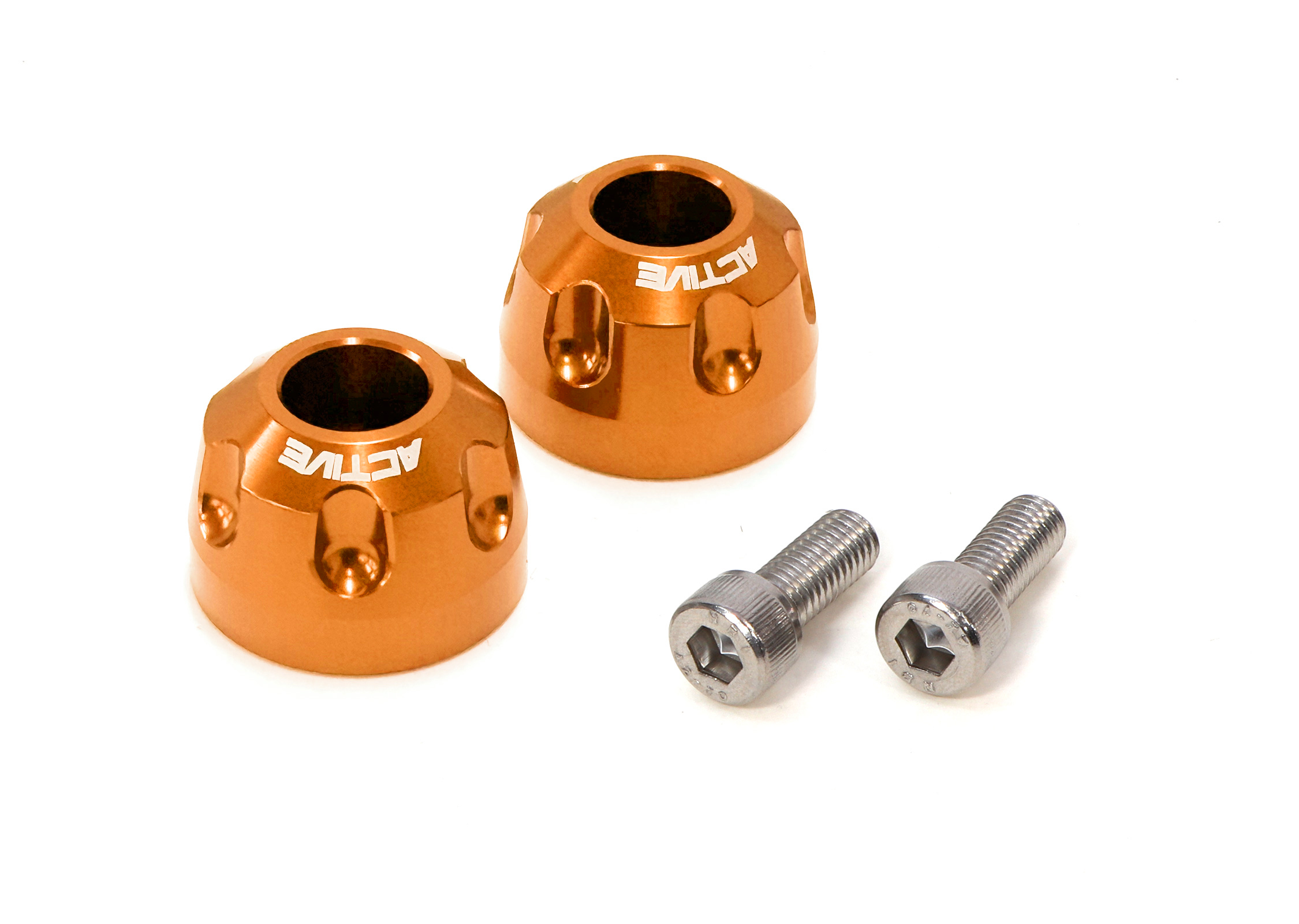 KAWASAKI用 M8 カラー付 アルミバーエンド リボルバー φ33-L22.5