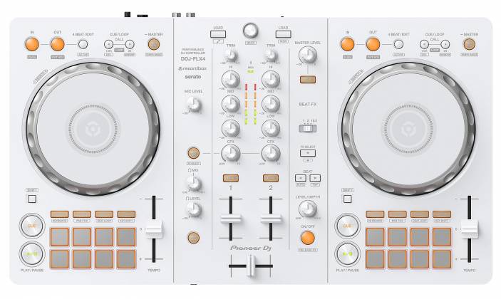 Pioneer DJ DDJ-FLX4-W 2 Channel DJ Controller with Smart Mixing