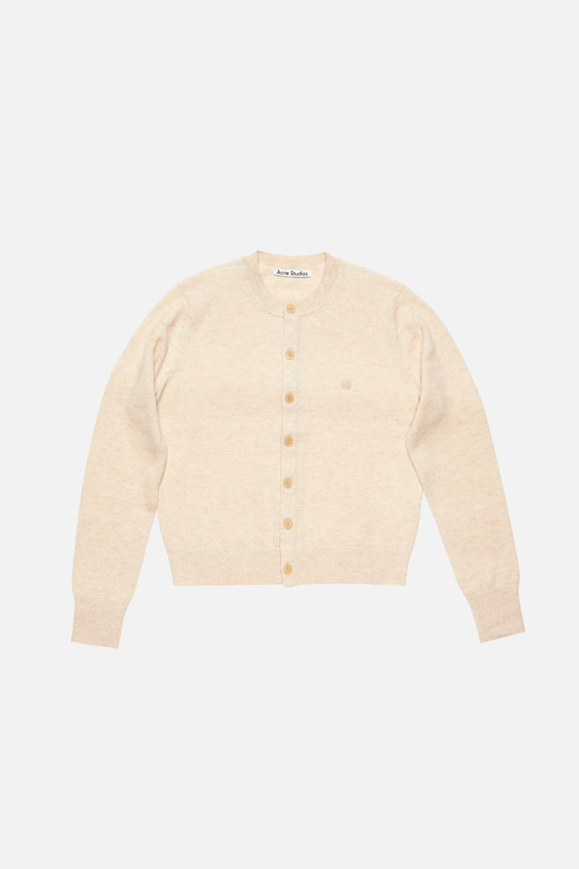 Acne Studios - Fitted cardigan - yak wool - Oatmeal melange