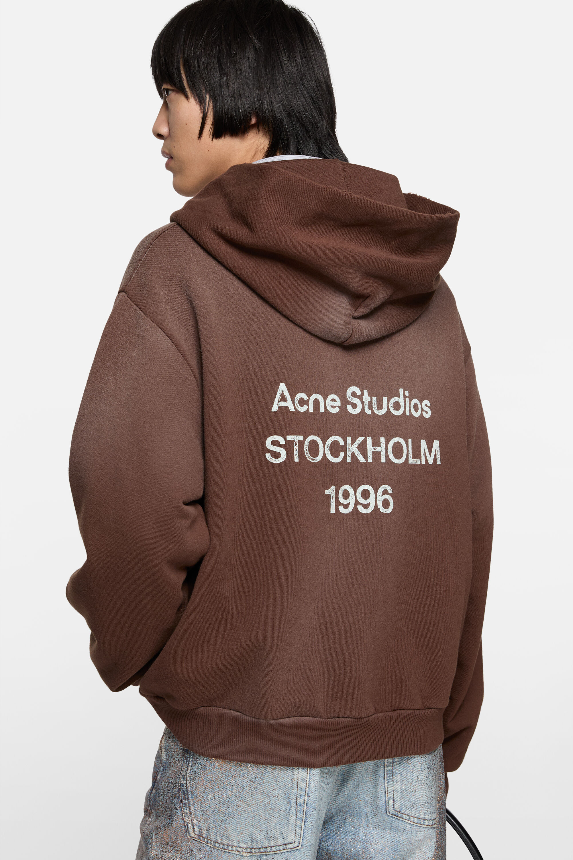 Acne Studios - Fleece logo hoodie - Chocolate brown