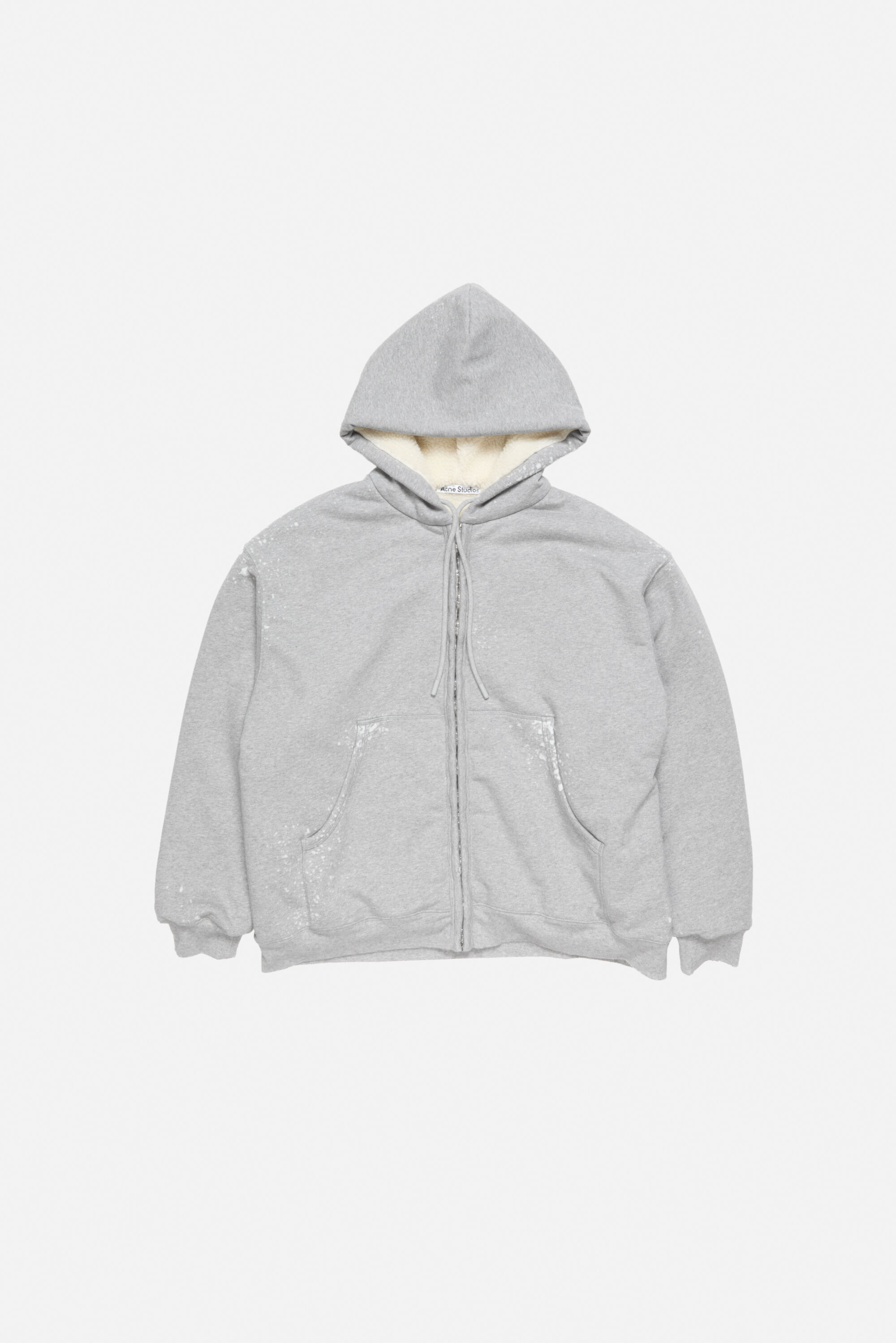 Acne Studios - Vintage fleece logo hoodie - Grey Melange