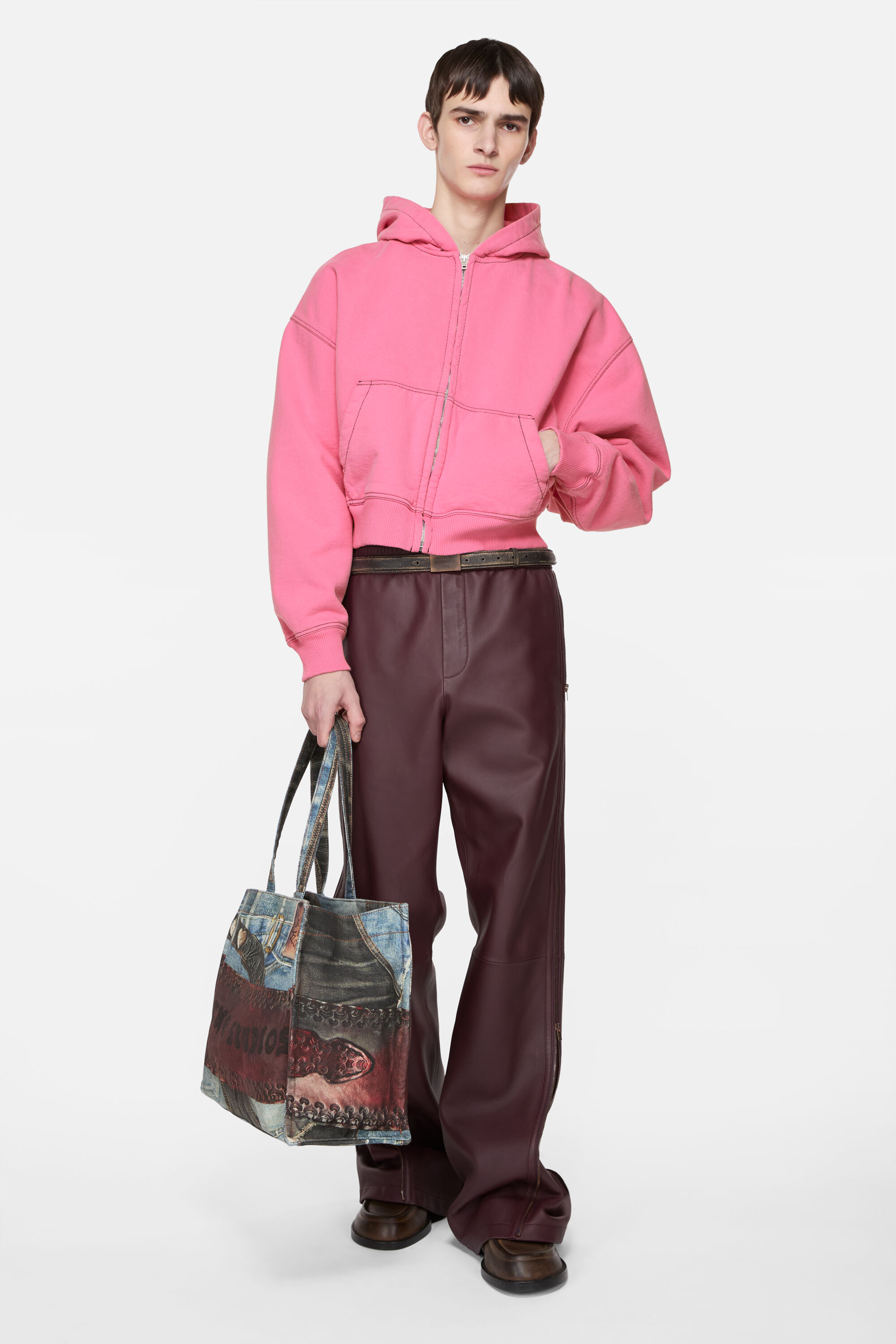 Acne Studios - Hooded zip-up sweater - Pink