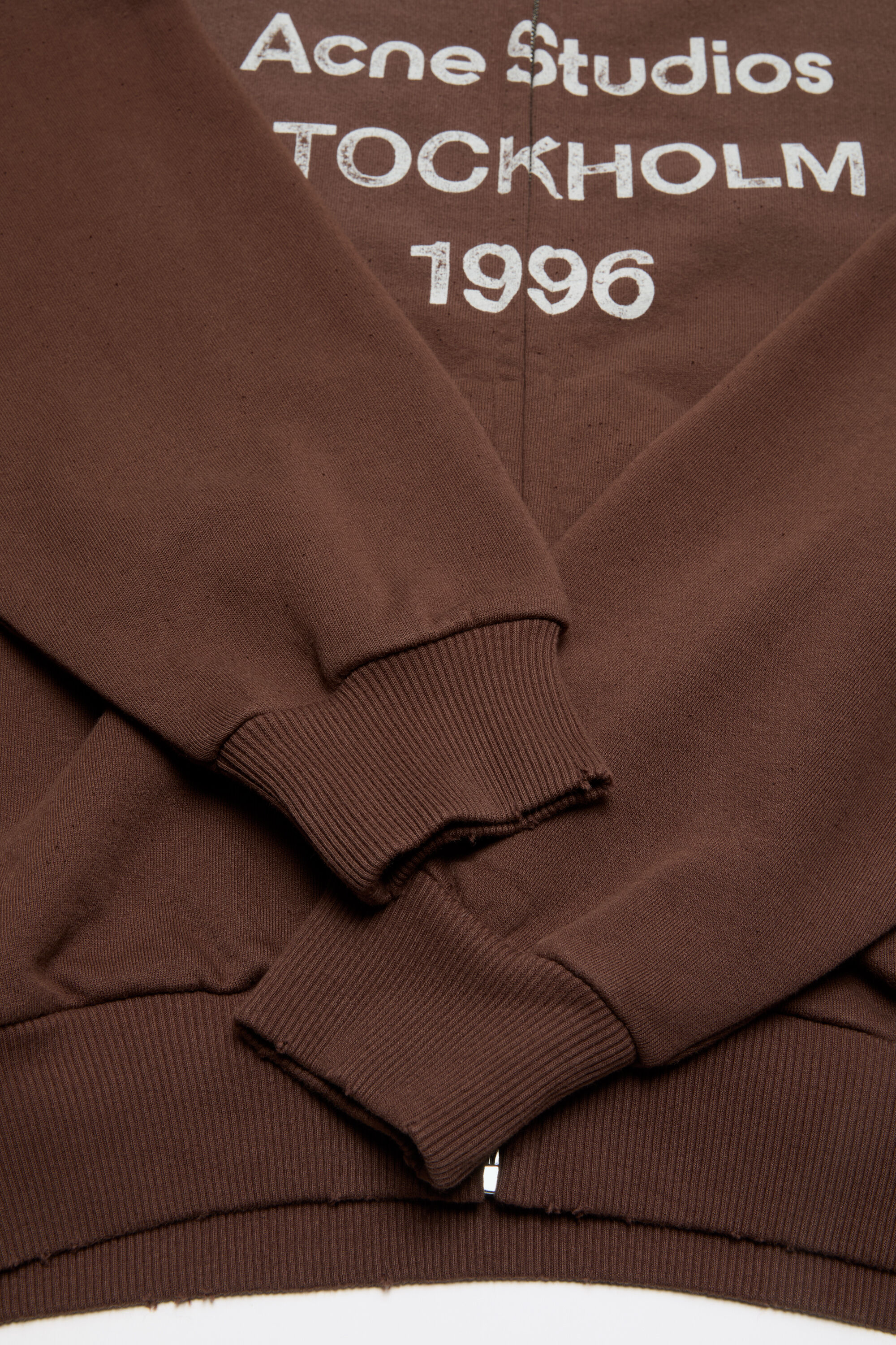 Acne Studios - Washed zip-up cardigan - Chocolate brown