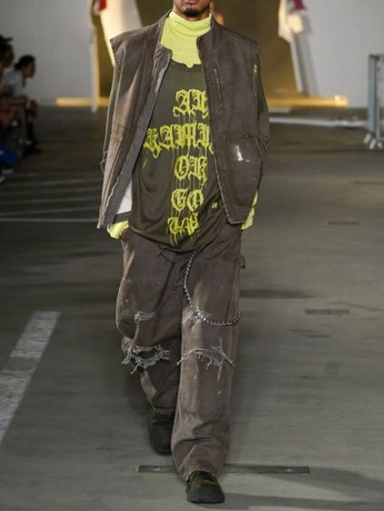 KAMIYA - ボロダックベスト - BORO Duck Vest GREY | ADDICT WEB SHOP