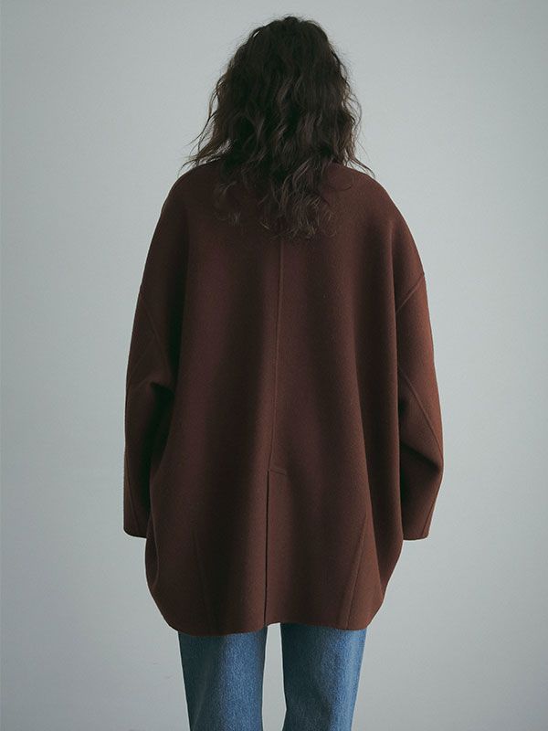 ETRE TOKYO - ウールリバーコクーンコート - BROWN | ADDICT WEB SHOP