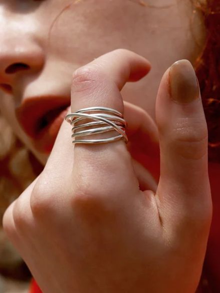 TEN. - ビロウリング SV シルバー 指輪 シンプル デザイン ユニ