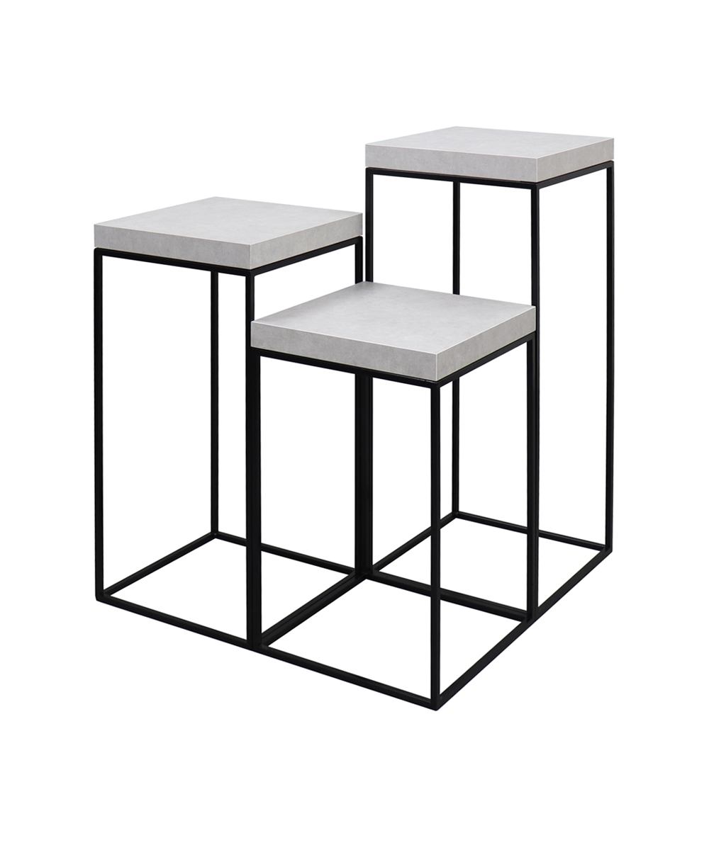 ストーン ポイントシェルフ ブラック｜テーブル・展示台 レンタルなら