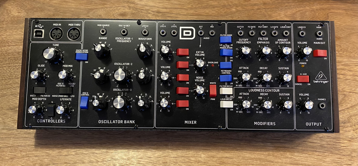 今一番オススメできるアナログシンセ BEHRINGER Model D【レビュー