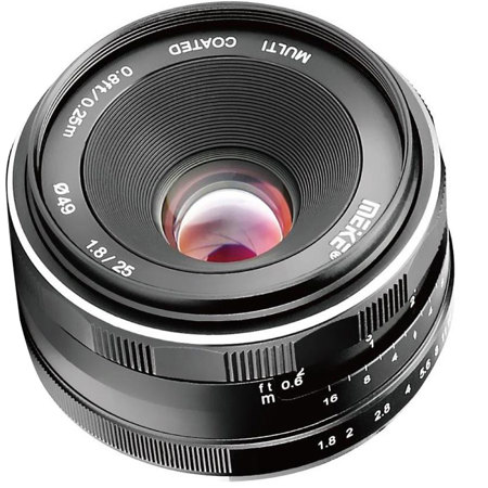 Meike 25mm f/1.8 Lens for Micro Four Thirds, Black 20770003 - Adorama