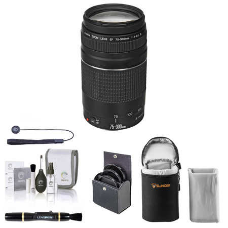 Canon EF 75-300mm f/4-5.6 III Lens with Essentials Kit 6473A003 EK