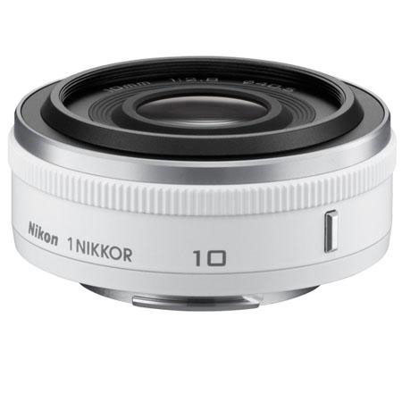 Nikon 1 NIKKOR 10mm f/2.8 Lens for Mirrorless Cameras, White w