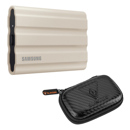 Samsung T7 Shield 2TB USB 3.2 Gen 2 Type-C External SSD, Beige