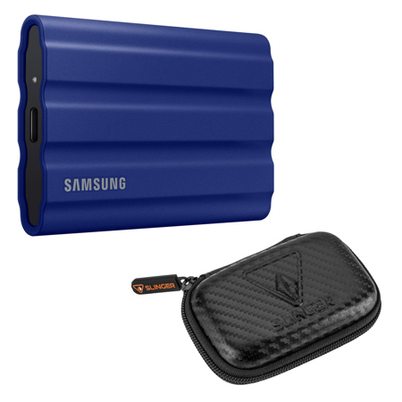 Samsung T7 Shield 2TB USB 3.2 Gen 2 Type-C External SSD, Blue