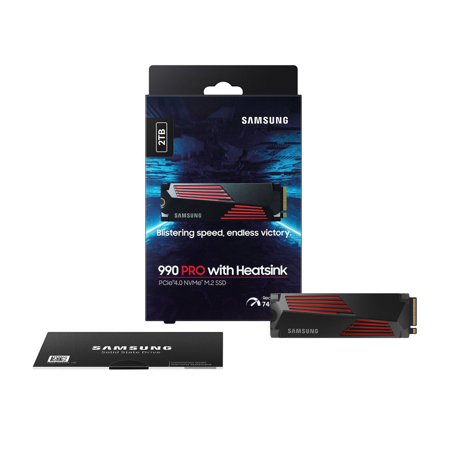 Samsung 990 PRO 2TB PCIe Gen4 NVMe M.2 Internal SSD with Heatsink