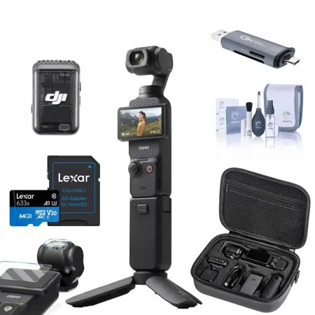 DJI Osmo Pocket 3 Gimbal Camera Creator Combo, w/Case, 64GB Card