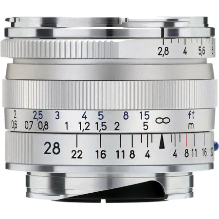 Zeiss 28mm f/2.8 Biogon T* ZM Lens for Leica M- Silver 1365-655