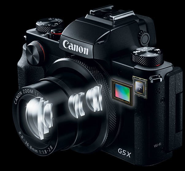 Canon PowerShot G5 X Digital Camera, Black - Adorama