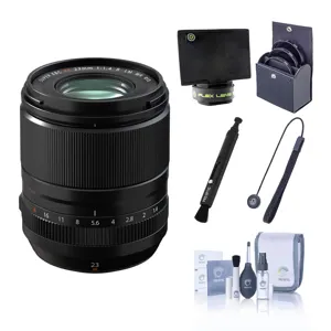 Fujifilm XF 23mm f/1.4 R LM WR Lens, Black, Bundle with Included