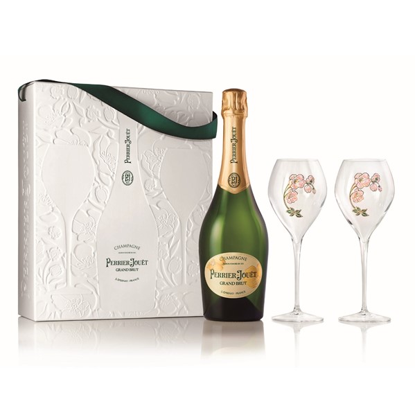 グラス付き】ペリエ・ジュエ グラン・ブリュット グラス2脚セット