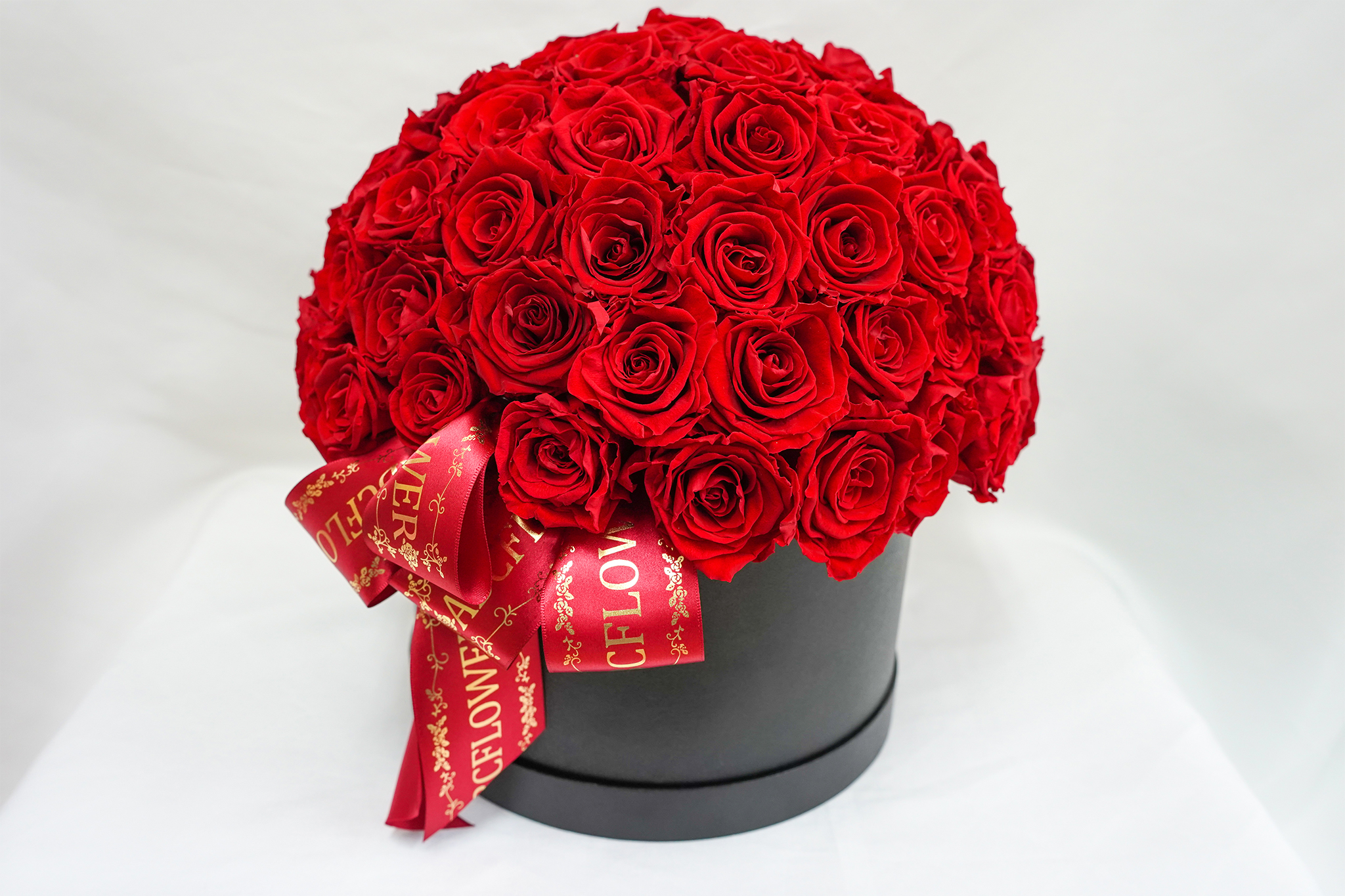 ドームプリザーブドローズラウンドボックス M レッド 商品詳細│中洲