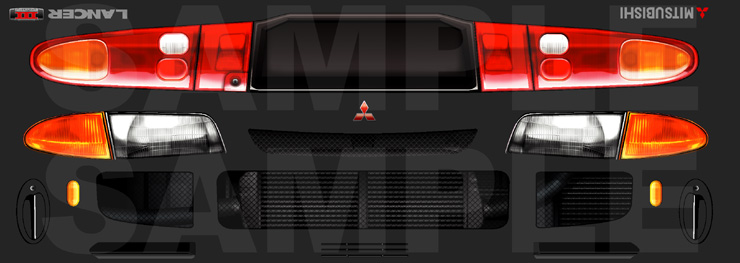 ABCホビー 電動ツーリングカー用ボディ：01スーパーボディ三菱ランサー