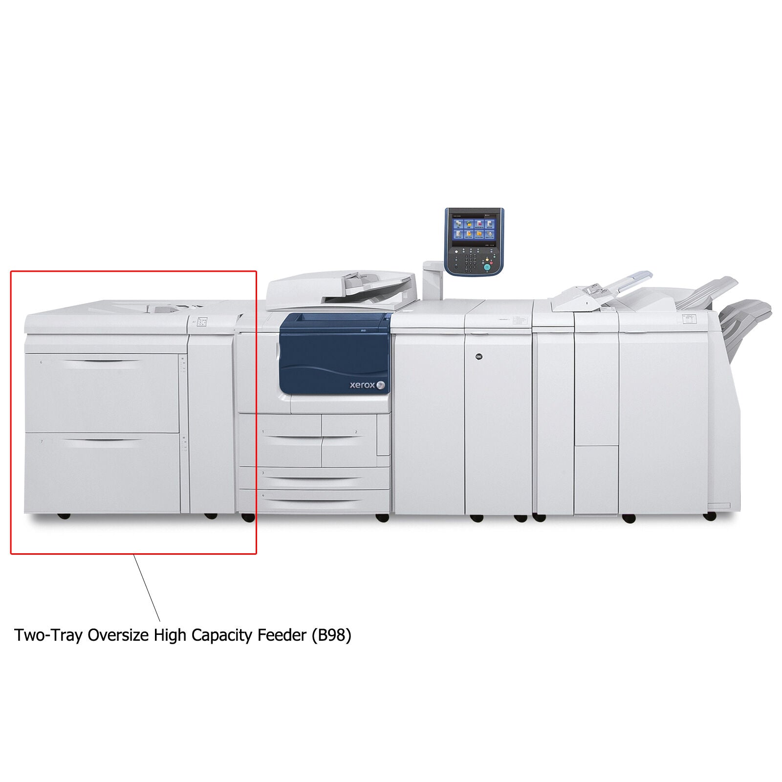 Two-Tray Oversize High-Capacity Feeder (B98) for Xerox J75/D95