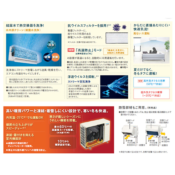 S223ATKS-W ダイキン ルームエアコン スゴ暖 KXシリーズ おもに6畳