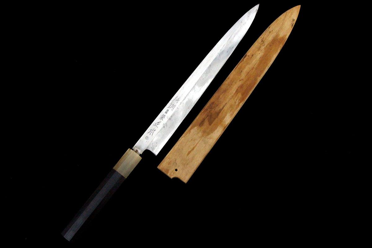 柳刃包丁 尺 本焼 純鋼 白鞘付 λA5881-2L3C | 築地正本 | 包丁-アキバ流通