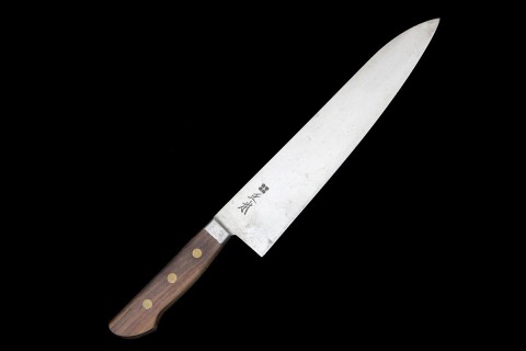 牛刀 洋包丁 270mm スウェーデン鋼 本鍛造 鍔付ハンドル 箱付 λA7321