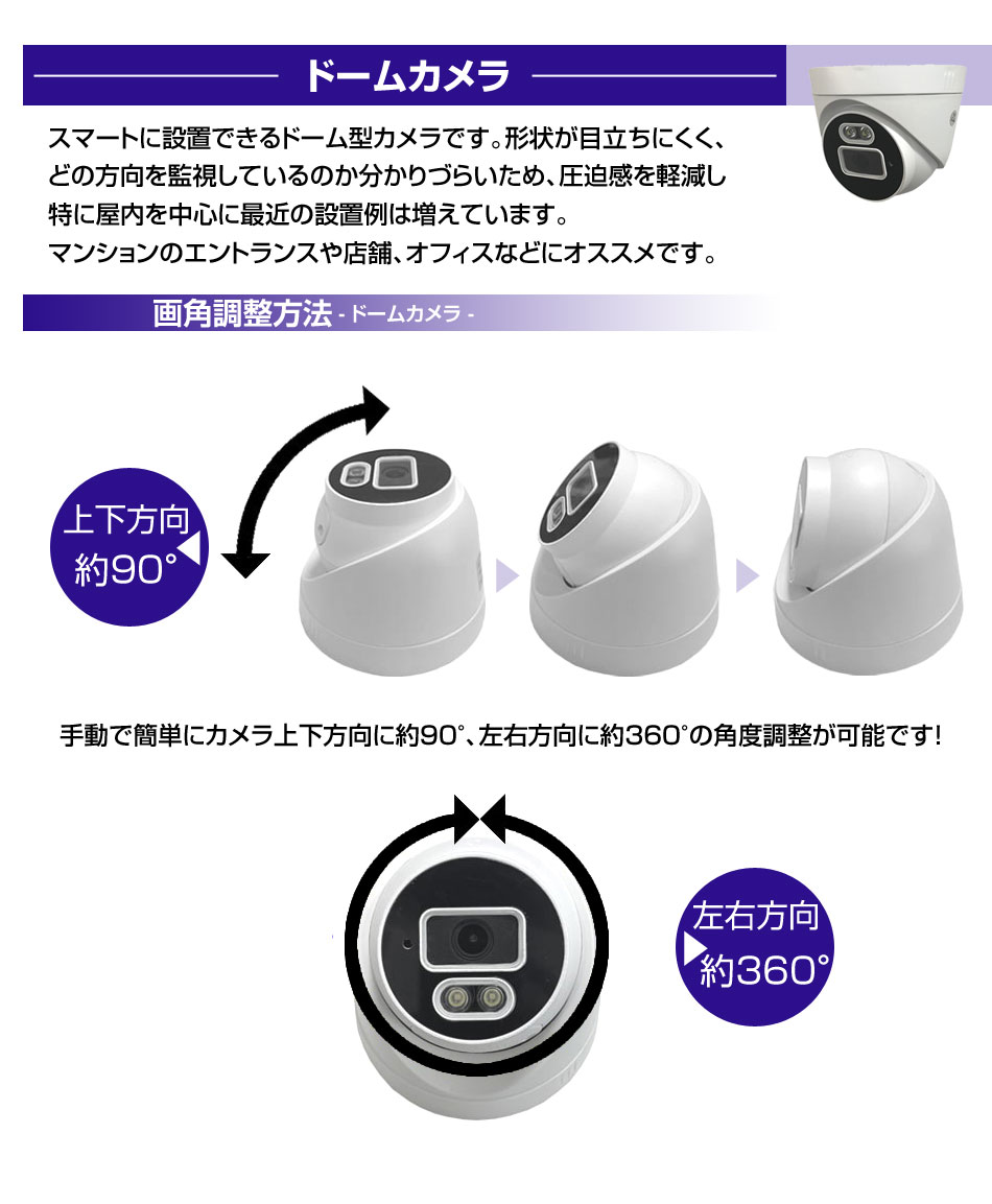 防犯カメラ 屋外 防水 AI人体検知 人感センサー ライト 屋外用 広角